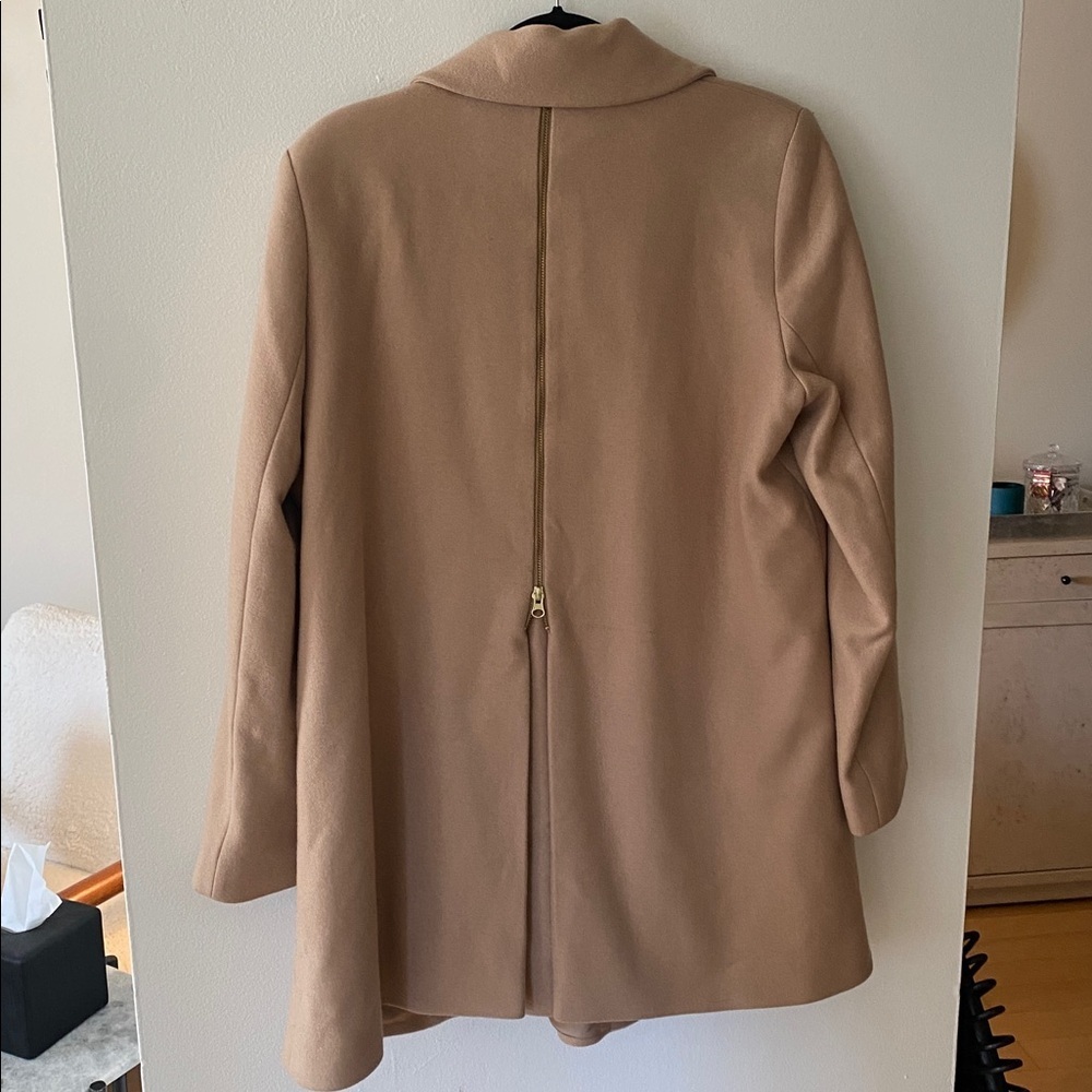 Isabella Oliver Maternity Camel Peacoat Pea Coat Double Breasted Size 12 - Picture 7 of 14